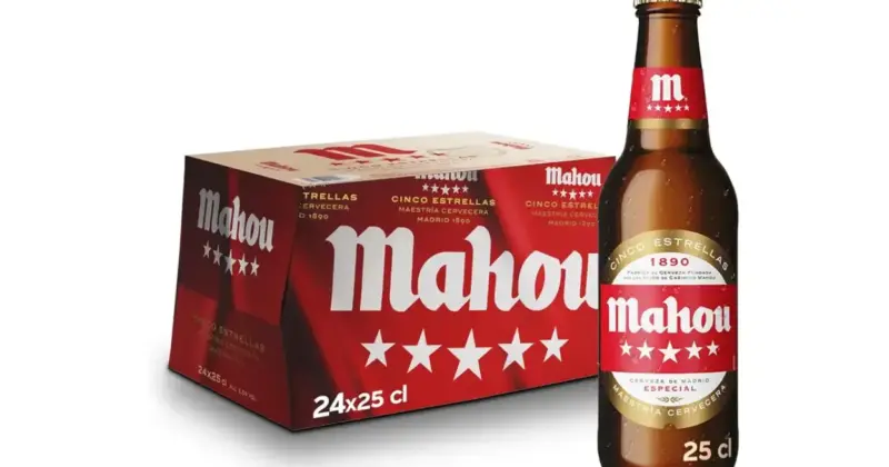 Pack de 24 Quintos de Mahou 5 Estrellas por solo 9,69 € con un 14% de descuento