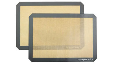 Set Amazon Basics de 2 tapetes de silicona para hornear con 20% de descuento a 8,39 €