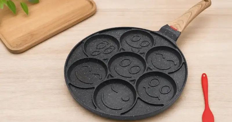 Sartén Bobikuke para 7 Mini Tortitas con Caritas Divertidas a Solo 16,47 € con 42% de Descuento