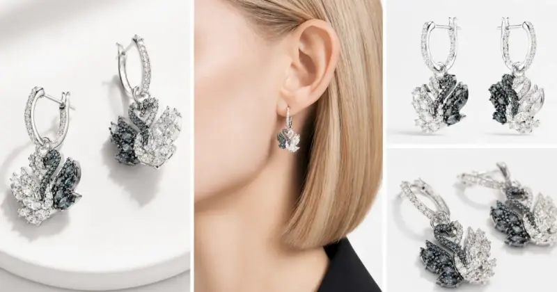 Pendientes Swarovski Swan: Elegancia y sofisticación con un 33% de descuento por solo 107€