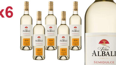 Pack de 6 Botellas de Viña Albali Vino Blanco Semidulce por 14,87 € con 17% de Descuento en Amazon