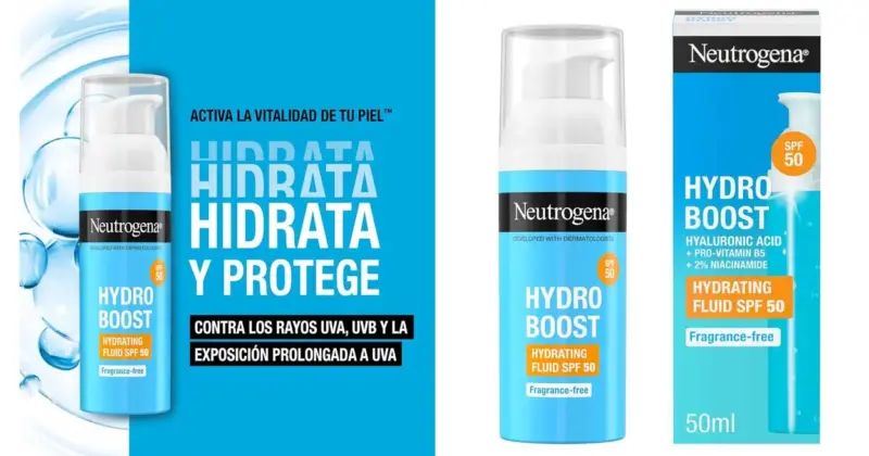 Neutrogena Hydro Boost SPF 50: Hidratación y protección solar con un 56% de descuento