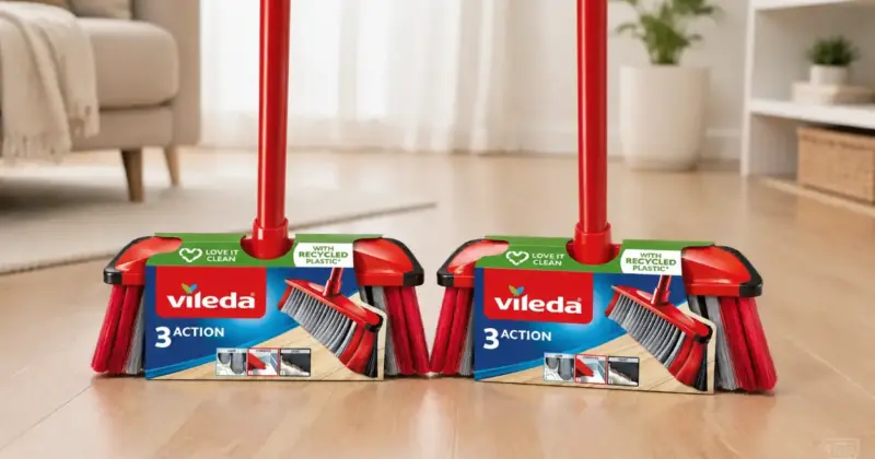 Pack de 2 escobas Vileda 3Action para interiores: limpieza más eficiente con un 33% de descuento por 11,98 €