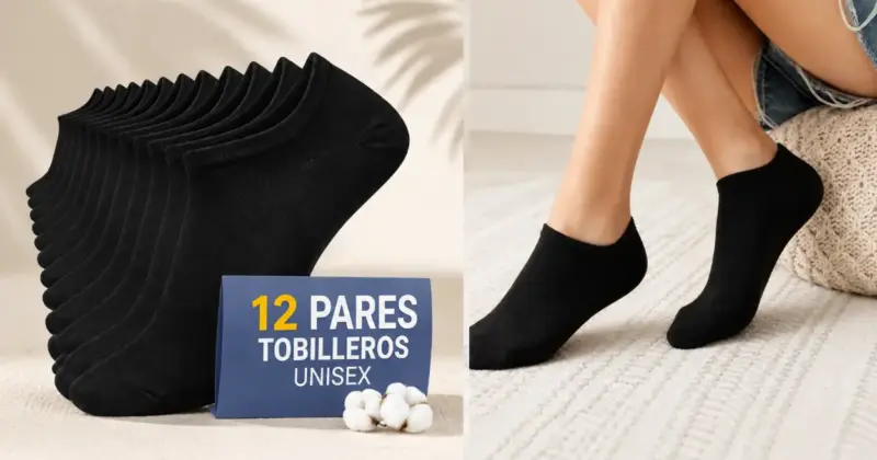 Pack x12 calcetines tobilleros PS Prouths: sujeción y comodidad por solo 10,57 € con un 34% de descuento