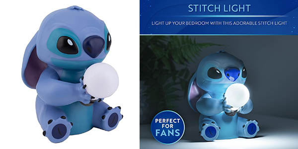 Original lámpara infantil Stitch Light Home con luz cálida y 23% de descuento en Amazon