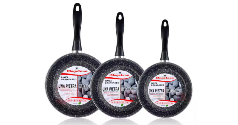 Set de 3 Sartenes Magefesa K2 Gransasso en piedra con gran antiadherencia y 42% de descuento
