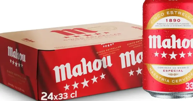 Pack de 24 latas de Mahou 5 Estrellas a precio imbatible con un 35% de descuento