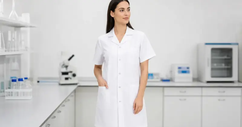 Bata de Laboratorio MISEMIYA Unisex de Manga Corta con Bolsillos a Solo 12 € con 40% de Descuento