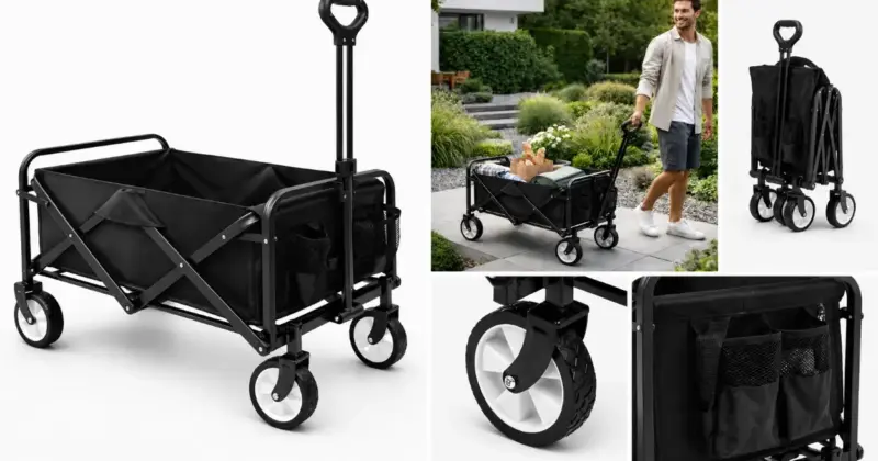 Carro de Mano Plegable T-Lovendo: Práctico, Resistente y con 24% de Descuento por 37,99€