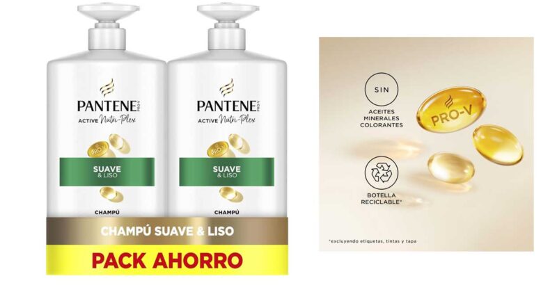Pack Pantene Pro-V Suave y Liso 2x1L con 29% de descuento: Cuida tu cabello contra el encrespamiento