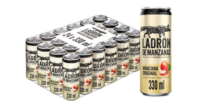 Pack 24 latas Ladrón de Manzanas: refresca tus momentos con sabor natural y un 34% de descuento