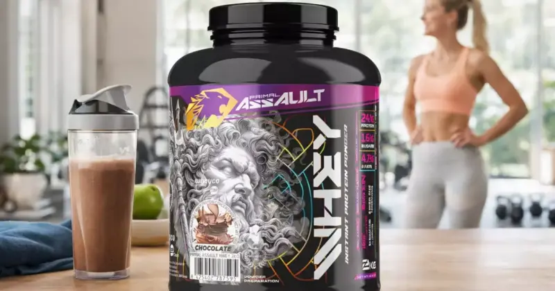 Proteína Whey Primal Assault 2 kg con un 49% de descuento y envío gratis, ideal para mejorar tu rendimiento muscular