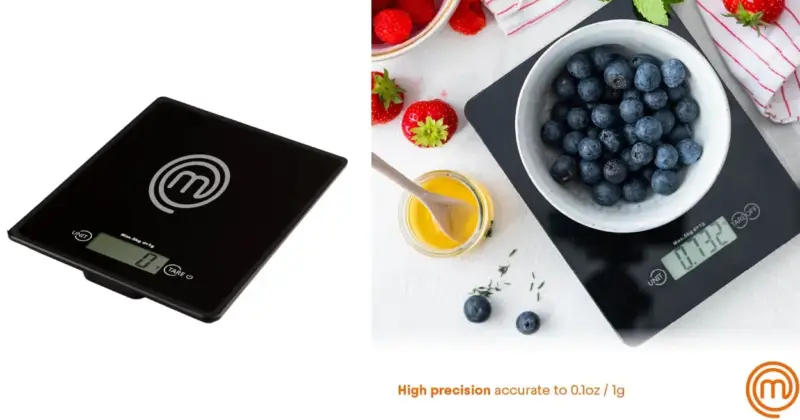 Báscula de Cocina Digital MasterChef con vidrio templado: precisión y diseño por 8,98 € con 31% de descuento
