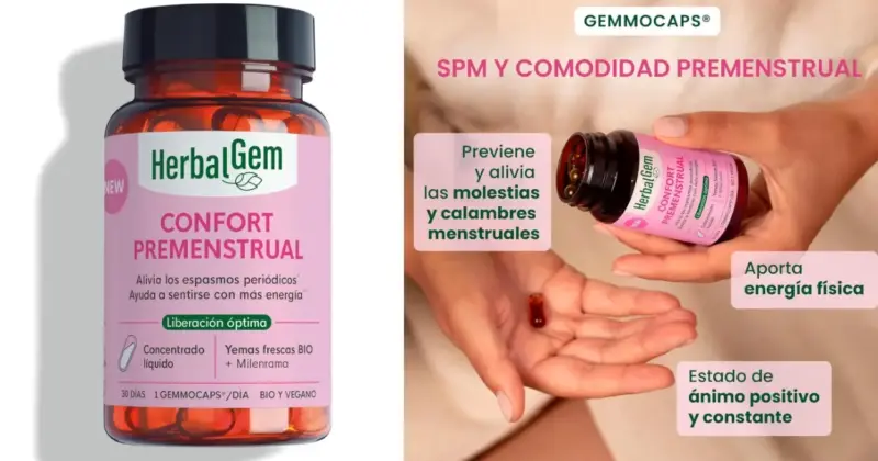 Cápsulas BIO Herbalgem Gemmocaps SPM: Solución natural para molestias premenstruales con un 15% de descuento