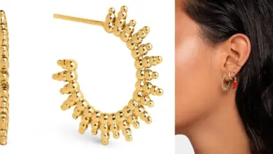 Pendientes SINGULARU Pebbles Sun bañados en oro 18K con 42% de descuento en Amazon