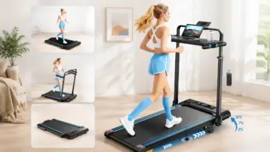 Cinta de correr plegable RUNIMON 6 en 1 con escritorio y 46% de descuento en Amazon