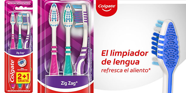 Pack de 6 cepillos Colgate ZigZag con diseño multidimensional y oferta irresistible: 33% de descuento por solo 4,02€