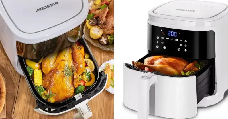 Freidora de Aire Aigostar Cube Smart de 7L con Control Inteligente – Gran Capacidad y 59% de Descuento