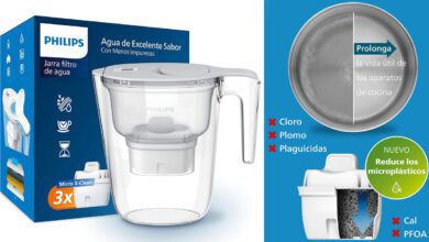 Jarra filtradora Philips Micro X-Clean con 3 cartuchos por 15,60 €: agua pura siempre a mano