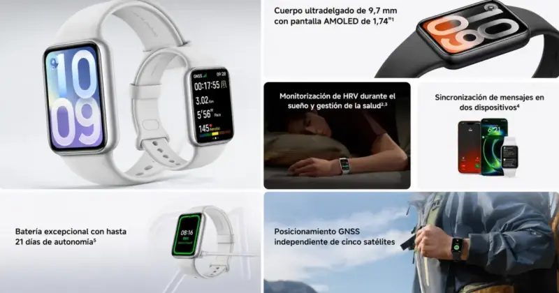Xiaomi Smart Band 10 Pro: Pulsera inteligente con pantalla AMOLED de 1.74'' y hasta 21 días de batería por 64,99 €