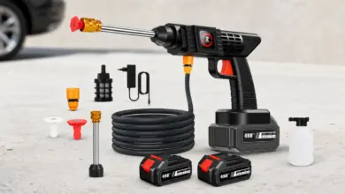 Hidrolimpiadora inalámbrica 50 bar con 2 baterías en oferta, perfecta para limpiar coche y jardín