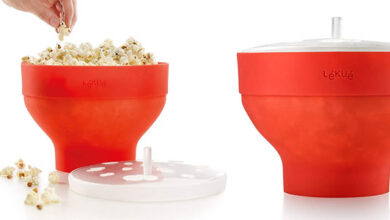 Lékué Popcorn: Recipiente de silicona para palomitas al microondas con 32% de descuento