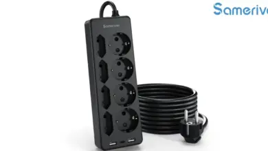 Regleta múltiple Sameriver con 8 tomas y puertos USB + USB-C a solo 15,33 € con 10% de descuento