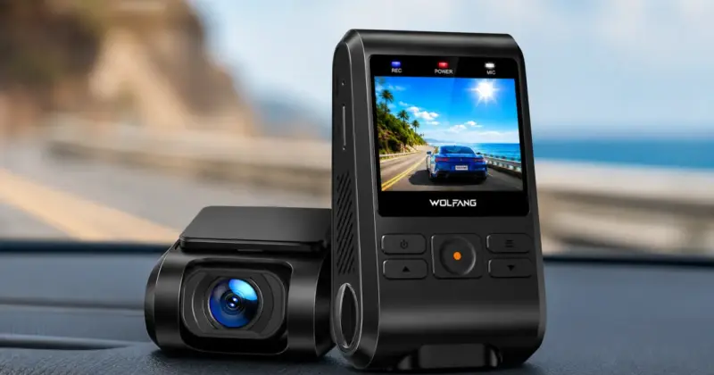 Cámara de coche WOLFANG WD04 2.5K con doble lente y Wi-Fi, ahora con un 40% de descuento por solo 29,99 €