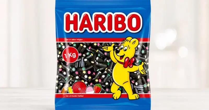 Haribo Balla-Balla Negros 1 kg: Golosinas de Regaliz con Relleno de Fresa y Limón a Precio Especial