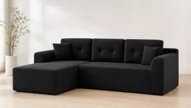 Sofá esquinero Vasagle Camila de 3 plazas con chaise longue a 332,99€ y envío gratis