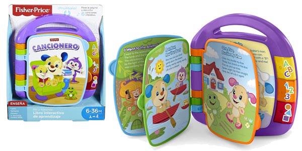 Fisher-Price Ríe y Aprende: libro interactivo con 43% de descuento, ideal para bebés