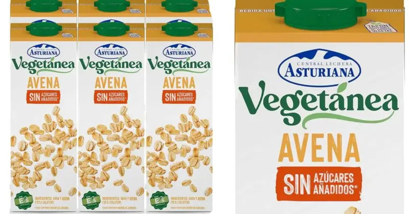 Pack de 6 Bebidas de Avena sin Azúcar Central Lechera Asturiana a 9,07 € con 14% de Descuento