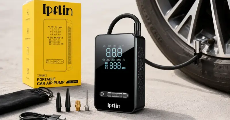 Inflador portátil Ipflin con pantalla digital y parada automática por 18,85 € con 27% de descuento