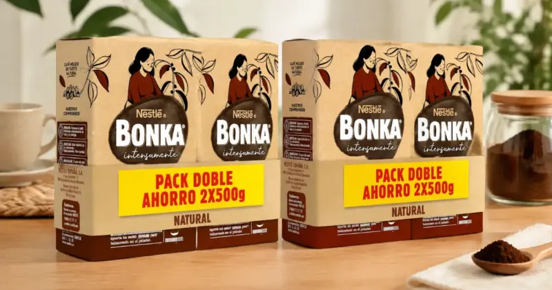 Pack 2x500 g Café Molido Natural Bonka con 33% de descuento por solo 20,92 € en Amazon