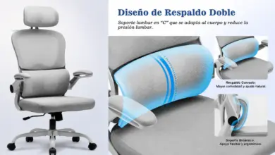 Silla ergonómica Magic Life con soporte lumbar ajustable y reposabrazos plegables por 56,99 € con 37% de descuento