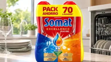 Somat Excellence Duo Gel: pack de 2 envases con 70 lavados y un 30% de descuento