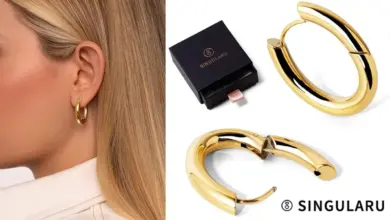 Pendientes minimalistas Singularu Samba bañados en oro con un 31% de descuento en Amazon