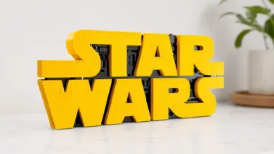 Maqueta LEGO 3D del Logotipo Star Wars: Diseño icónico con un 29% de descuento en Amazon