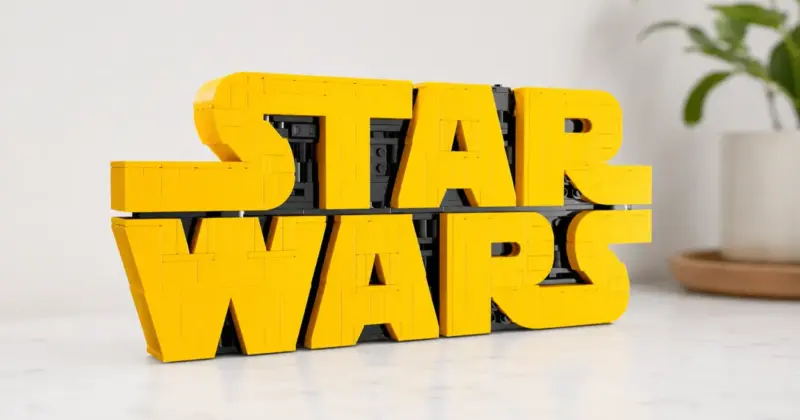 Maqueta LEGO 3D del Logotipo Star Wars: Diseño icónico con un 29% de descuento en Amazon