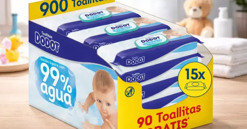 Pack de 900 Toallitas Dodot Aqua 33% con un 34% de descuento y envío gratis