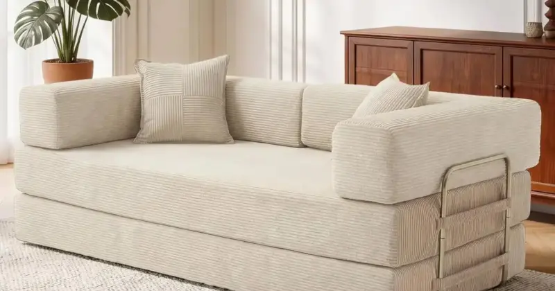 Sofá cama 3 plazas convertible 5 en 1 con espuma y muelles por 297,82 € con envío gratis