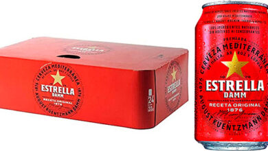 Pack de 24 latas de Cerveza Estrella Damm a 0,55 € la unidad, una oferta imperdible