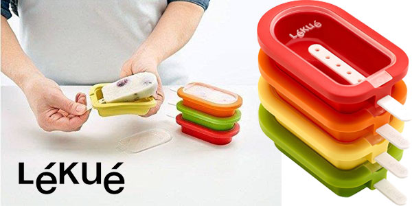 Aprovecha el 32% de descuento en moldes Lékué para polos caseros apilables, prácticos y sin BPA