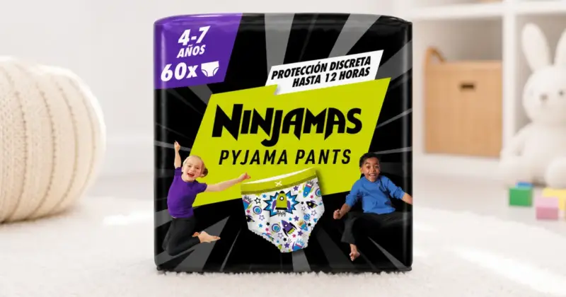 Pañales Braguita Dodot Ninjamas Talla 4-7 años con -45% y 60 unidades, máxima protección nocturna