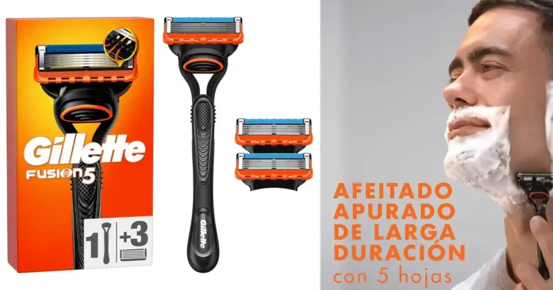 Gillette Fusion5 con 3 recambios: Afeitado apurado y suave a un precio excepcional en Amazon