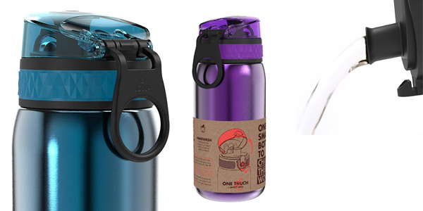 Botella de acero inoxidable Ion8 para niños de 400 ml por 9,90 €: versatilidad y seguridad al mejor precio