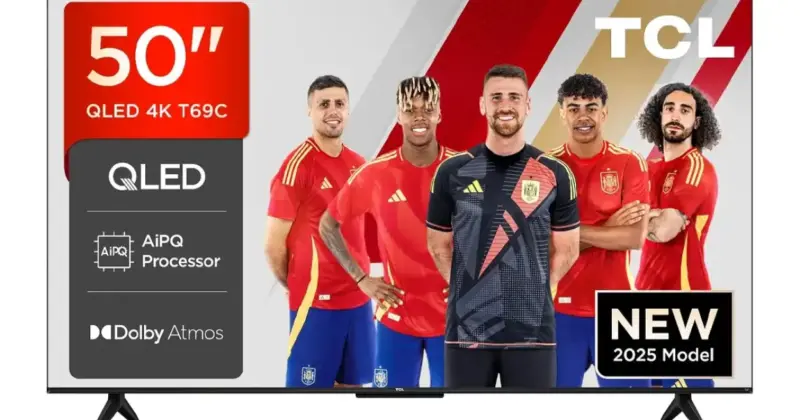 Smart TV TCL 50T69C QLED 4K HDR de 50" con una imagen espectacular y 26% de descuento en Amazon