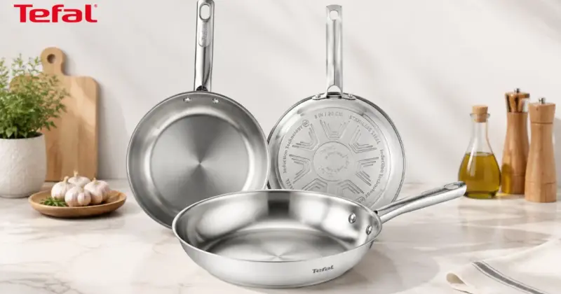 Juego de 3 Sartenes Tefal Duetto On acero inoxidable con 33% de descuento por 59,99 €