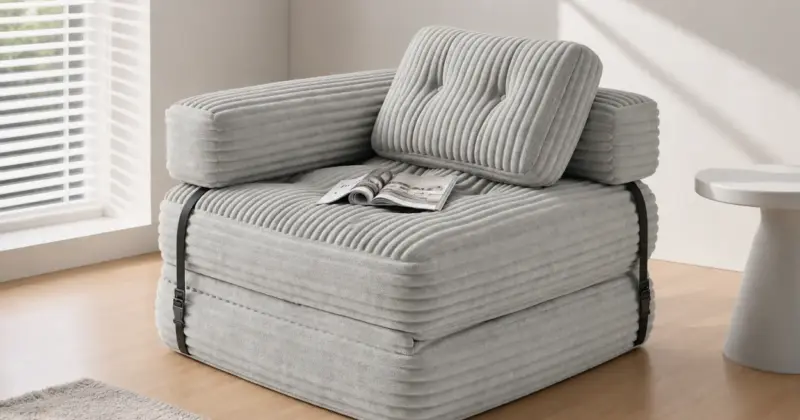 Sofá cama plegable Xbro: diseño compacto con reposabrazos en L desde 104,49 € con envío incluido