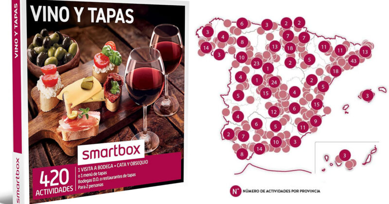 Experiencia Smartbox Vino y Tapas para 2 personas a solo 17,96 €: Regalo Fácil y Original